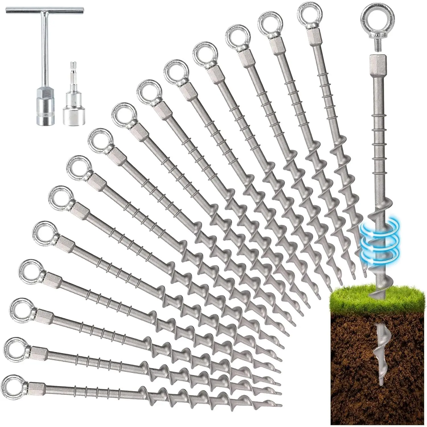 Detachable 16Pcs 14Inches