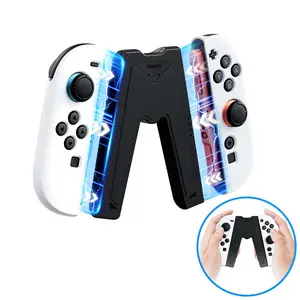 Switch Joy-Con Charger Station, Compatible with Switch 2nd Gen, Charge & Play, Smart Chip Prevents Overcharge, Perfect Gift for Gamers, Game Console Accessories