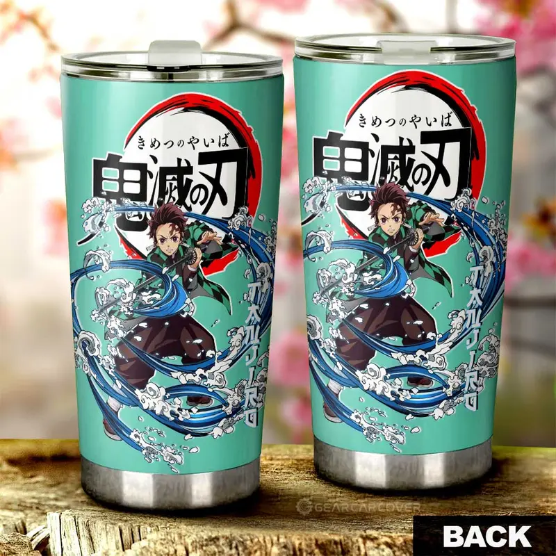[SALE UP TO 39%] Tanjiro Kamado Demon Slayer Anime Tumbler Cup, Kimetsu No Yaiba Water Breathing Travel Mug, Stainless Steel Hot Cold Drinkware, Japanese Manga Cup for Otaku Gift, Double Wall Coffee Cup for Fans, The Movie Infinity Castle For Fans