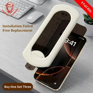 [Install Guarantee] 3Pcs Squirrel Treasure 360 Degree Full 12/13/14/15/16/17 Anti-Spy Dust-Free Fingerprint Resistant Bubble Free Protective privacy screen protecto Easy Installation Cellphone Casing break proof Multi Privacy Screen Protector for iPhone T