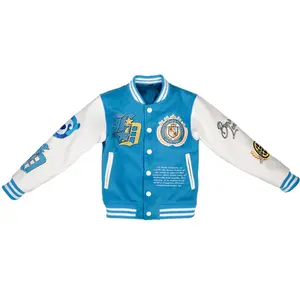 Born Leader Varsity Jacket - Regal Blue