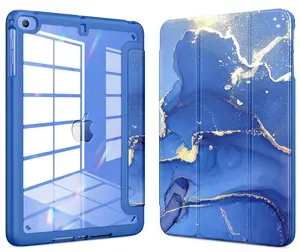Case for iPad Mini 4 5 3 2 1,Clear Slim 7.9 inch Cover- Ocean Marble Tablet Casing