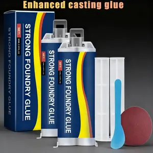 Enhanced Casting Glue, Metal Repair Glue, Casting Repair Glue, High Temperature Resistant Liquid Metal Welding Filler for Metal Casting Defects, AB Glue New Semi