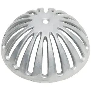 Leyso Aluminum Dome Strainer for 12" Floor Sink, 5-1/4" Diameter - Perfect for Restaurant, Bar, Buffet