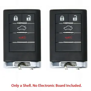 2-Pack 4-Button Car Key Case Shell - Replacement Cover for 2007-2011 Cadillac CTS, Automotive Car Key Accessories