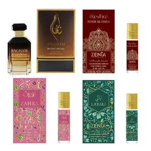 (4pc Bundle Pack) Gulf Orchid Angham 3.33oz + Layali + Noor al Haya + Zahara by Zenia EDP Spray