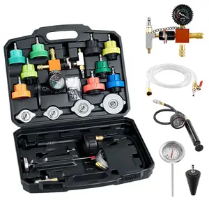 VEVOR Coolant Pressure Tester Kit, Summervibes,Summervibes, 28Pcs Radiator Vacuum Refill Kit with 4 Adapters, Universal Fit, Automotive Cooling System Pressure Tester Kit, with Pressure Pump & Aluminum Alloy Purge Filler