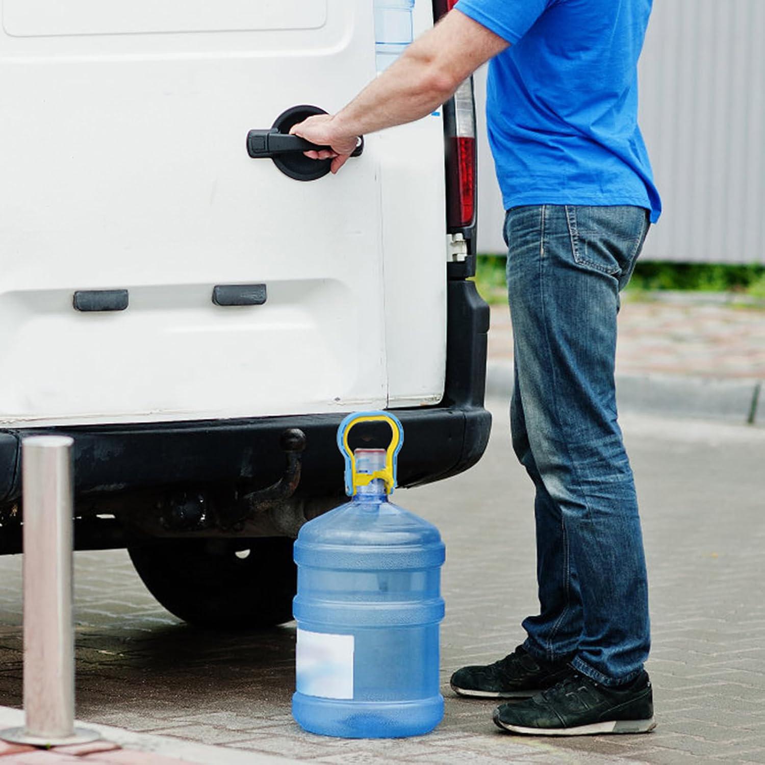 2 Pack 5 Gallon Water Bottle Grip Purified Drinking Water Jug Caps Carrier Lift Labor Energy Saving Ergonomic Grip Handle Carrier Non-Slip Holder Lifter Heavy Duty Clip Water Jug Handle Drinking Water Bottles Handles