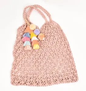 Bridesmaid Tote Bag - Bride Beach Bag - Boho Bride Gift Macrame Bag Crochet Bag Bachelorette Party Gift Bags