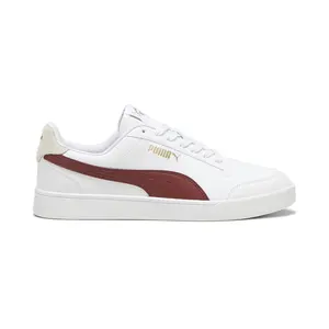 PUMA Mens Shuffle Lace Up Sneakers Shoes Casual - Gold, Red, White