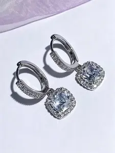 Fashion Elegant Sparkling Rhinestone Dangle Earrings, Luxury Women's Ear Studs, Party Birthday Holiday Accessories, Perfect Gift for Valentine's Day