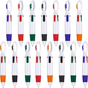 15 count Shuttle Pens Retractable Multi-color Ballpoint Pens 4 Neon Color in  with Buckle   Top for Office School Supplies Students
