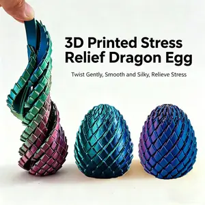 3D Printed Dragon Egg Fidget Toy - Transformable Twist Egg, Creative Stress-Relief Gadget for Kids, Party Bag & Home Gift