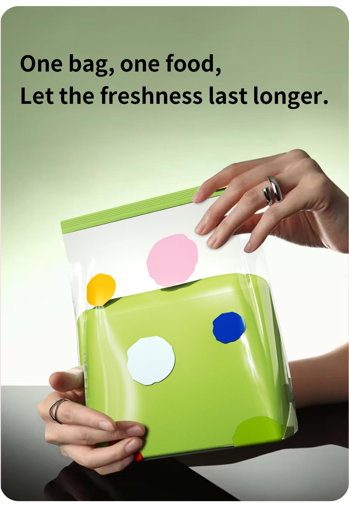 Sealed bag, food preservation bag, household self sealing bag, plastic sealing, thickened refrigerator storage, refrigeration special packaging with sealing tape