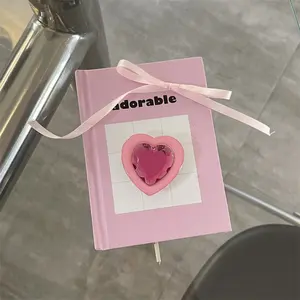 Colorful Heart Crystal Phone Stand, Adhesive Expandable Foldable, Fashion Mobile Accessory, Perfect Gift for Friends Family, Adhesive Cellphone Holder