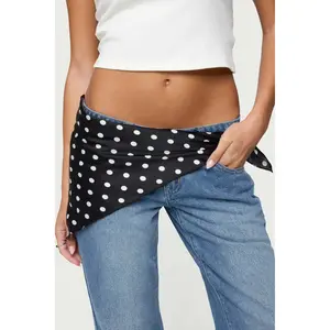 Polka Dot Satin Effect Belt