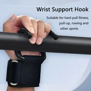 2pcs Adjustable Weightlifting Wrist Support Straps, Heavy-Duty Nylon & Aluminum Alloy, for Pull-Ups, Gym, Strength Training