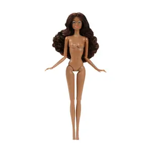 32cm Supermodel Doll Original Design Vinyl Molly Girls Black Skin Brown Hair 12 Joint Movable Body DIY Toys Limited Collection Soft Stuffed Figure