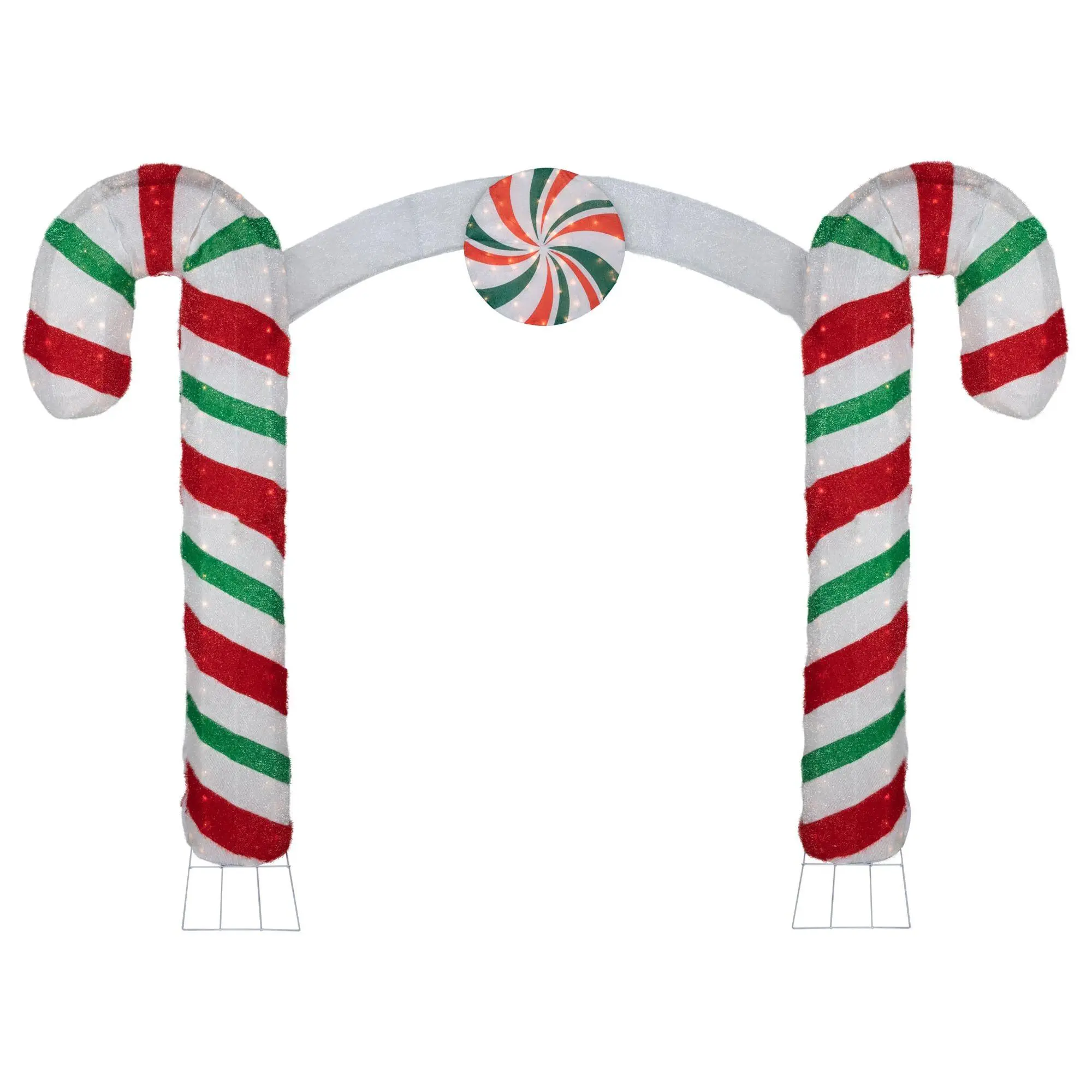 Northlight 7' Double Candy Cane Archway OutdoorDecoration Northlight 7' Double Candy Cane Archway OutdoorDecoration