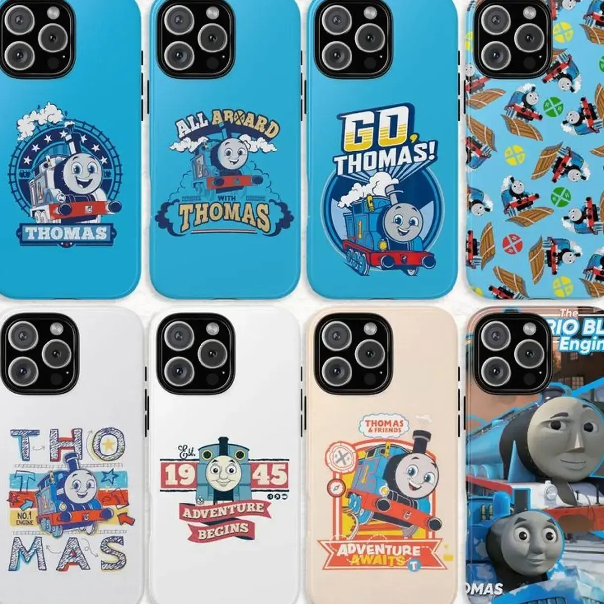 Nostalgic Childhood Cartoon Fan Gift Graphic All On Board Cute Thomas And Tracy Friends Art Tough Phone Case. Train Aesthetic Rugged Shockproof Protective Cover For iPhone 17 Pro Max 16 Air 15 14 13 12 11.