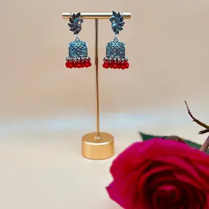 Silver Moor Rainbow Jhumkas