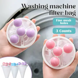 3 Counts Washing Machine Hair Filter Bag,Durable construction lasts long, Resists wear from agitation, Reliable through many cycles