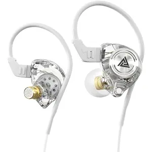 Sports Gaming Earphones QKZ AK3, Noise Cancelling In-Ear Headset with Mic, 8D HiFi Subwoofer Stereo Sound for Gym Workout monitor headphone