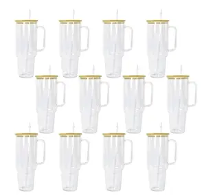 40oz Clear Glass Tumbler