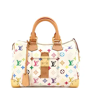 Pre-owned Louis Vuitton Canvas Coated Top Handle Bags Speedy Handbag Monogram Multicolor 30 by Rebag