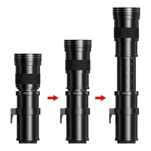 420-800mm Manual Aperture Zoom Photography Lens, Multi-Coupler Adapter, Multifunctional Manual Lens, F6.3-16 Camera Lens, Tripod Compatible, Optical Lens