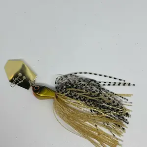 Defense Bait and Tackle 3/8 oz Bladed Jig chatterbait - Golden Shiner