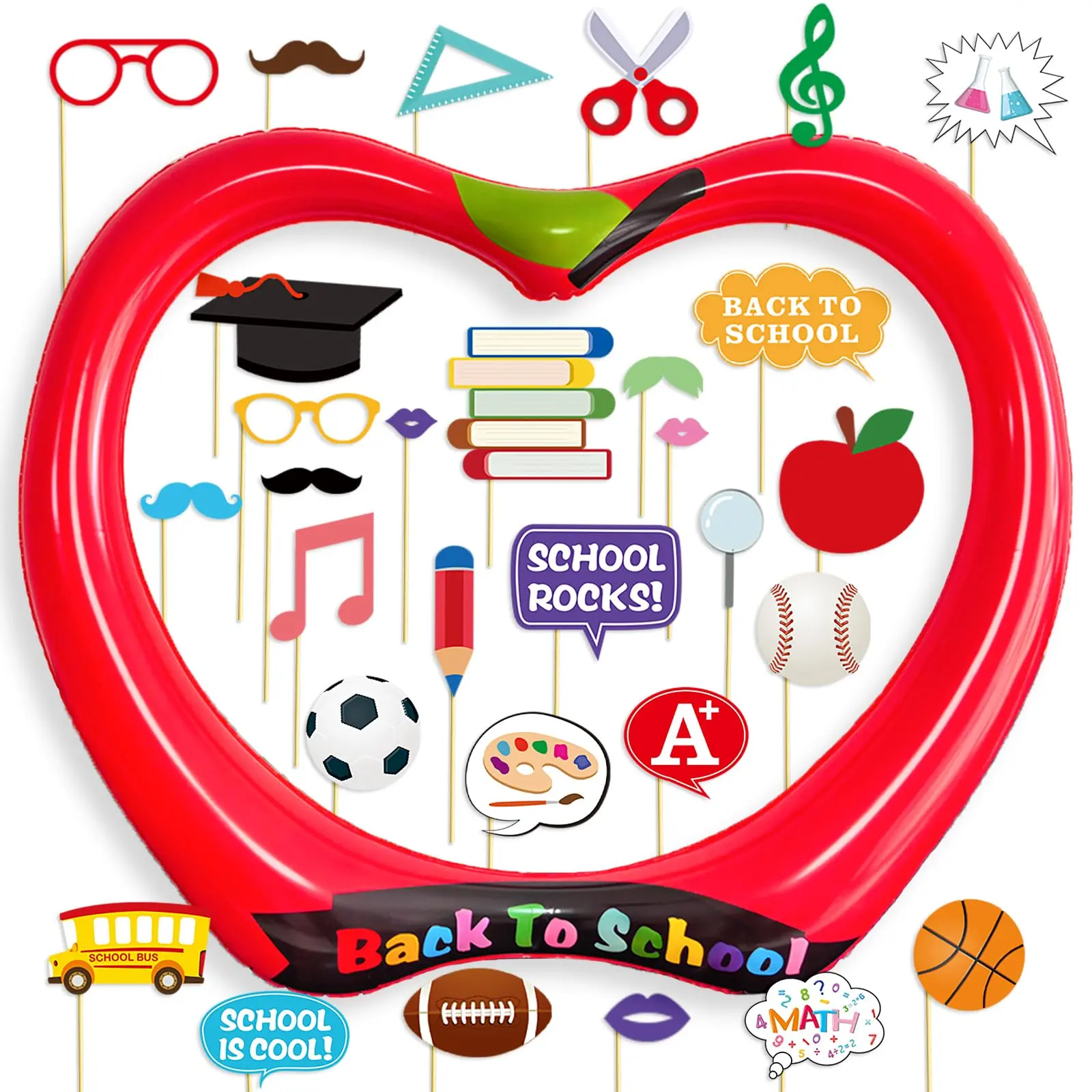 Back to School Inflatable Photo Booth Frame & Props