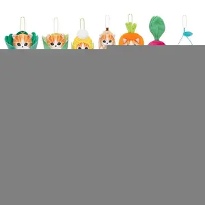 Yoyo Japanese Style Cute Mofusand Plushie Shark Cat Fruit Vegetable Series Soft Hanging Keychain Pendant Gift for Girl