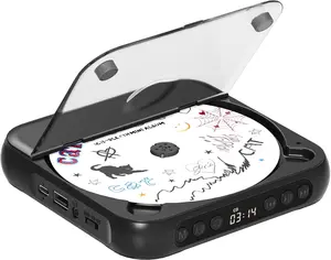 Bluetooth Rechargeable CDPlayer with Speaker Hold Function LED DisplayUSB Audio Port, 2000mAh Personal MP3 CDPlayer for Listening Music Prenatal EducationChildren Study