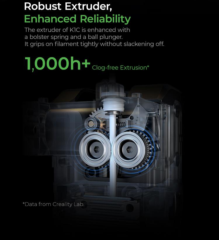 Creality K1C 3D Printer - Advanced Core XY, up to 600mm/s - High-Speed Printing with Clog-free Extruder Kit and AI Camera