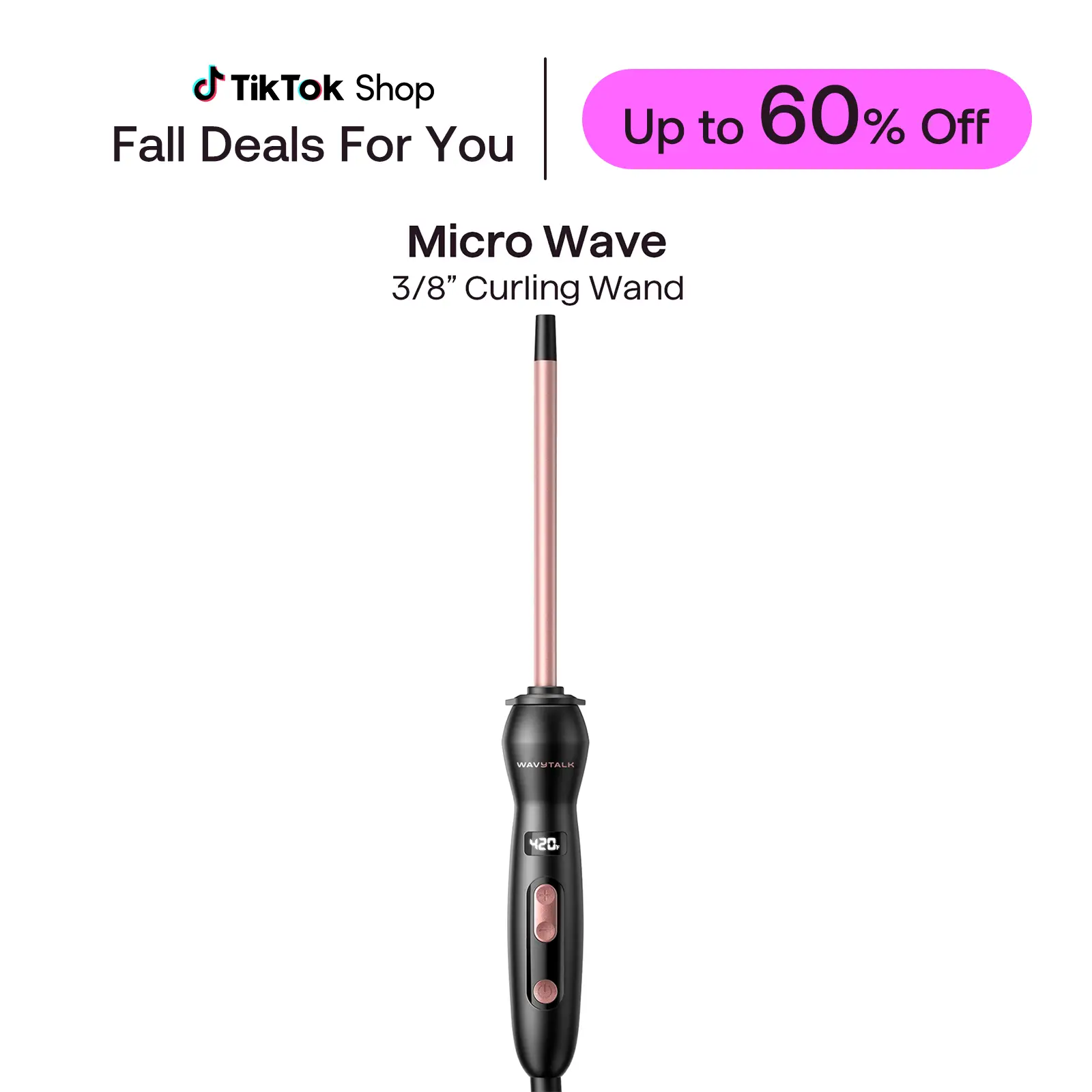 Wavytalk Micro Wave 3/8” Curling Wand