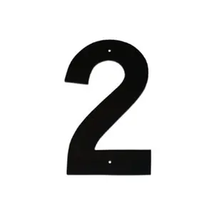 212 MAIN House Number 2, 3 In. Helvetica Modern Font, Individual Aluminum (Aluminium) Home Decor Sign for Plaques & Signs