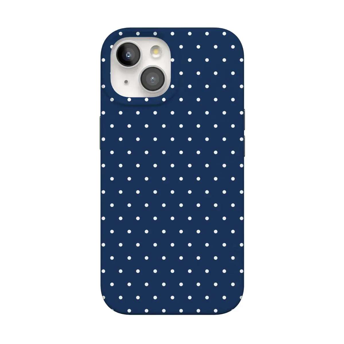 Casely iPhone 15 Case | On the Dot | Navy Polka Dot | Compatible with MagSafe | Classic Ultra Thin Design