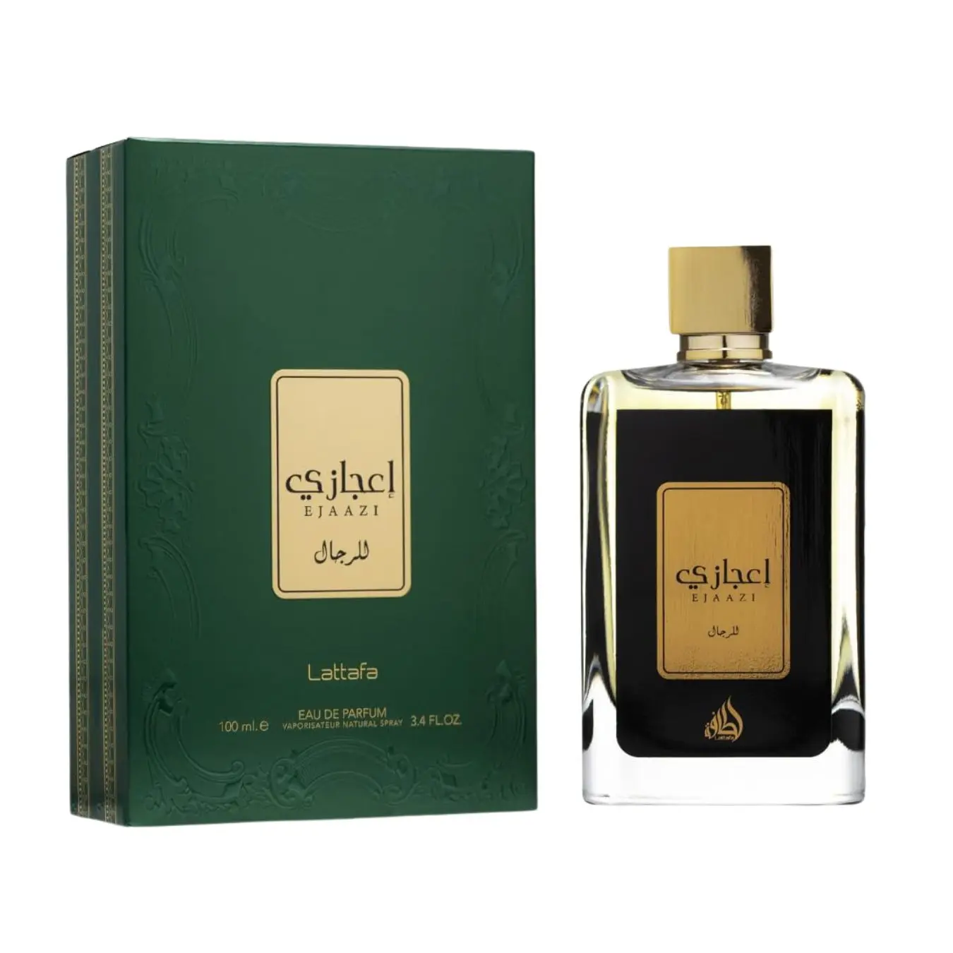 Lattafa Ejaazi Eau de Parfum, Aromatic Citrusy Scent with Lavender, Woody & Spicy Notes, Unisex Fragrance for Adults, 3.4 fl oz