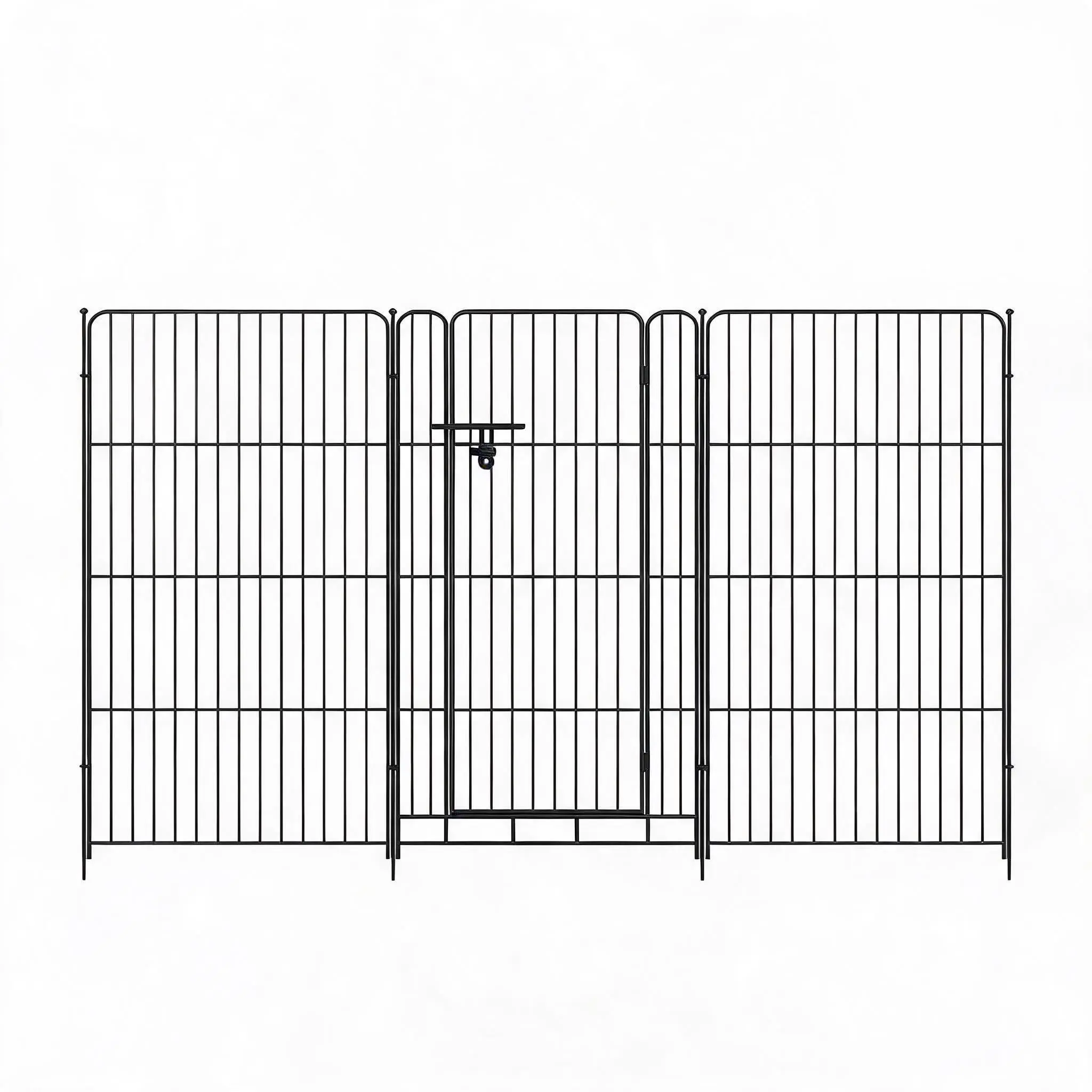 Metal Garden Fence Panels, 10Pcs 36×27in Pet Enclosure Fence with Gate