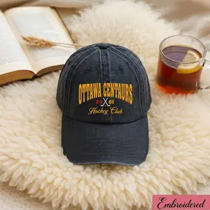 Hockey Team Hat – Ottawa Centaurs Embroidered Cap, Vintage Sports Dad Hat, Gift for Hockey Fans