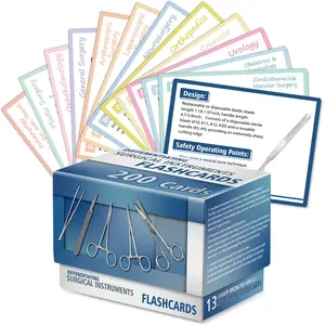 GISGFIM 200Pcs Surgical Instruments Flashcards 13 Specialties CST & CRCST Prep for Technology Instrument Index Cards for Surgical Gift Accessory Technologists Exam Medical Student Operating Room Nurse