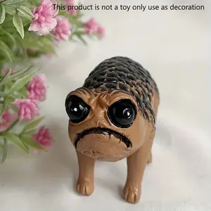 1 Count Cute Black African Rain Frog Toad Statue Ornament - Creative Christmas Gift for Garden, Outdoor & Home Decor, Perfect for Parties, Birthdays, Carnivals, Halloween, Christmas, New Year Celebrations, and Ideal Gift for Family, Friends, Colleagues.