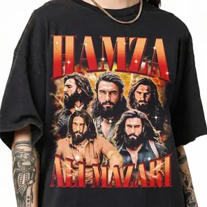Hamza Ali Mazari Vintage Shirt, Dhurandhar Bootleg Shirt, Ranveer Singh Tee, Indian movie Sweater, Burning City Tee, Trending Bollywood Tee