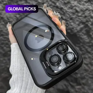 Magnetic Shockproof Phone Case with Stand, Casing, Built-in Kickstand Protective Phone Cover, Protection, Phone Accessory Compatible with iPhone 17 Air 16 15 14 13 12 11 Pro Max Plus #GLOBAL PICKS