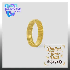 TrendyTok Space14K Gold Plated Women's Stainless Steel Chunky Stretch Cobra Bracelet high quality bracelet flex  bracelet