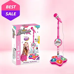 Kids Portable Karaoke Machine Toy for Girls, Toddler Singing Karaoke System with Flashing Lights & Built-in Speaker, Kids Musical Sing Toy, Birthday Christmas Gift for Little Girls