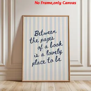 1 pc, wall art, Wall Decoration, vintage poster, Unique Artwork, book club print, cute bookish reading quotes painting, living room aesthetic, bedroom decor, apartment decor, housewarming gift, book lover gift, unframed