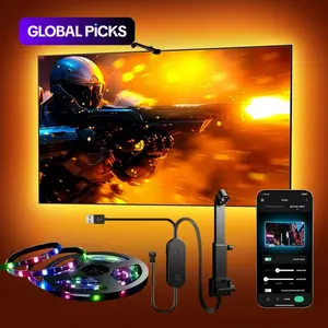 Smart TV LED Lights for 55–65‑inch TVs, USB-Powered Music-Sync RGB Colorful LED Backlight with Multiple Scene Modes, Ideal for Gaming and Home Display #GLOBAL PICKS