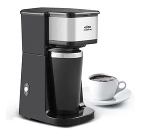Elite Cuisine Personal Coffee Maker w/ SS Travel Mug Elite Cuisine Personal Coffee Maker w/ SS Travel Mug